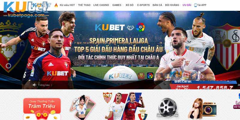 Nhà cái Kubet nổi bật bởi các sảnh chơi hấp dẫn